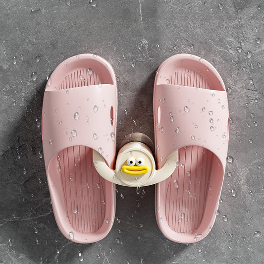 Non Perforated Wall Mounted Cartoon Sausage Mouth Slipper Hook, Bathroom Slipper Rack, Door Hook, Bathroom Shelf, Creative Design, Easy Installation, Suitable for Homes, Apartments, Hotels, Ideal Home Decoration Choice